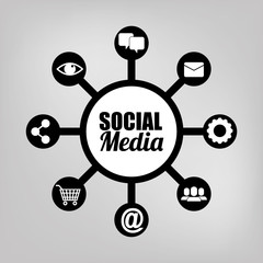 Social media and networking icon vector illustration graphic design