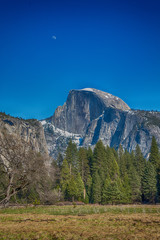 Crescent Moon Over Half Dome, Yosemite National Park