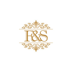 F&S Initial logo. Ornament gold