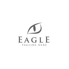 Obraz premium Eagle eye logo design vector