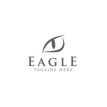 Eagle eye logo design vector