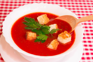Gazpacho soup. Traditional Spanish cuisine.