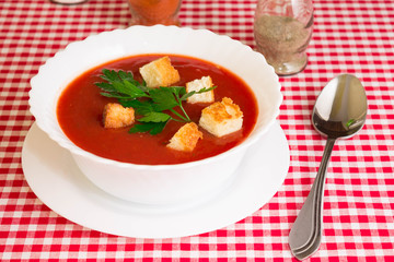 Gazpacho soup. Traditional Spanish cuisine.
