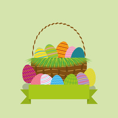 Happy easter card icon vector illustration graphic design