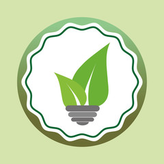 go green ecology icon vector illustration graphic design