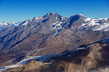 Amazing panoramaof Swiss Alps, Canton of Valais, Switzerland