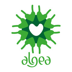 Microscobic Algea Icon and Logo Design