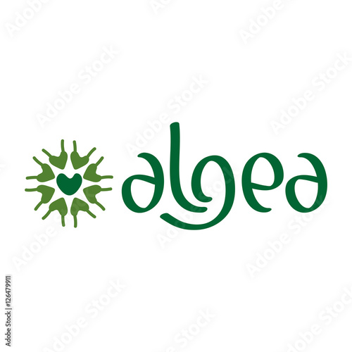 "Microscobic Algea Icon and Logo Design" Stock image and royaltyfree