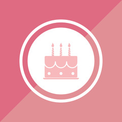 Happy birthday cake icon vector illustration graphic design