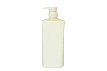 White plastic bottle isolated on white