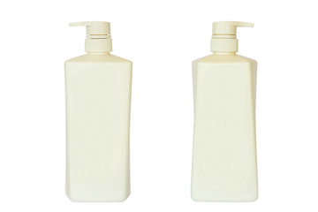 White plastic bottle isolated on white