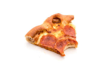 Homemade Pepperoni Pizza on white background