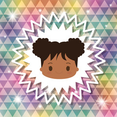 Girl kid cartoon icon vector illustration graphic design