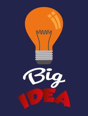 bulb big idea icon vector illustration graphic design