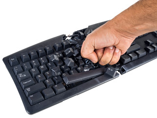 keyboard smashed by angry user