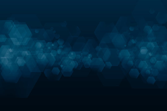 Vector Abstract Dark Blue Bokeh Background.