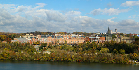 Fototapeta na wymiar Georgetown University panorama