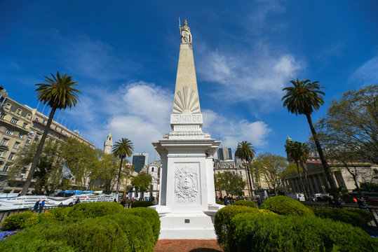 May Pyramid at the Plaza de Mayo Square, is the oldest national monument in the City.