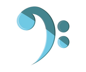 Naklejka premium Music note icon. Sound melody pentagram and musical theme. Isolated design. Vector illustration