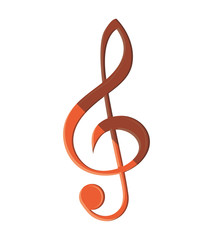 Obraz premium Music note icon. Sound melody pentagram and musical theme. Isolated design. Vector illustration