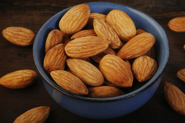 almond nuts in bowl