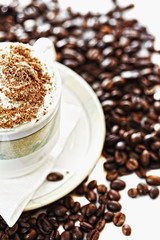 Half of cappuccino cup