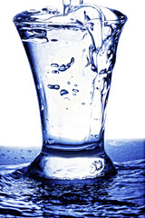 Water leaking from glass