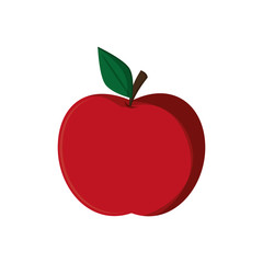 Apple fruit icon. Healthy organic and fresh food theme. Isolated design. Vector illustration