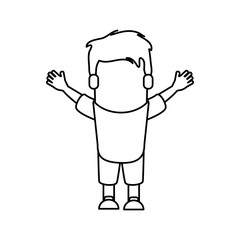 Man cartoon stretching icon. Fitness gym bodybuilding bodycare and fit theme. Isolated design. Vector illustration