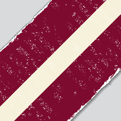 Latvian grunge flag. Vector illustration.