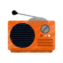Radio device icon. music sound melody and musical theme. Isolated design. Vector illustration