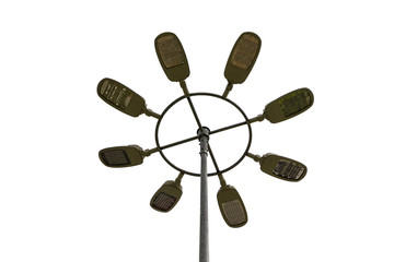 street lamp isolated on white background.