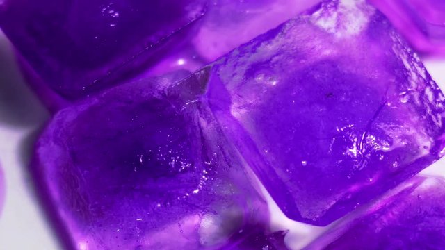 Violet Luxury Background Made From Melting Ice Cubes Loopable