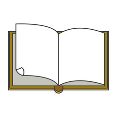 Book object icon. Education literature read and library theme. Isolated design. Vector illustration