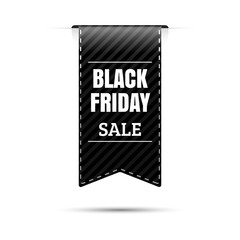 Black friday sale. Black vector sticker on a white background.