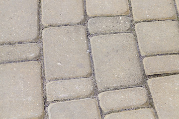 the road from the concrete tiles