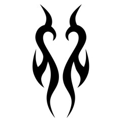 for white roses symbol design element. Simple Vector: tattoo