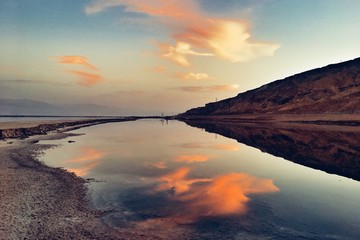 Dead sea sunset reflection - 126493574