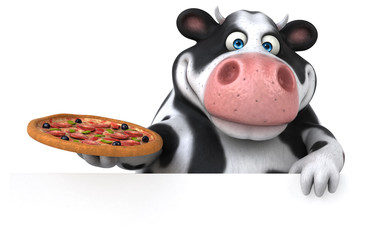 Naklejka premium Fun cow - 3D Illustration