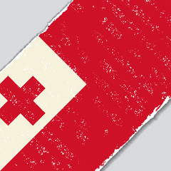 Tonga grunge flag. Vector illustration.