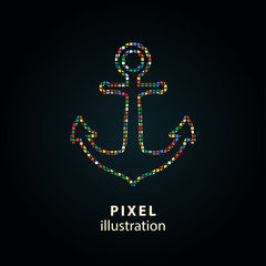 Anchor - pixel illustration.