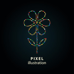 Flower - pixel illustration.