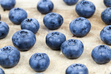 mature blueberry berries