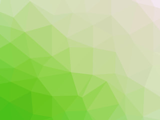 Lime green white gradient abstract polygon shaped background