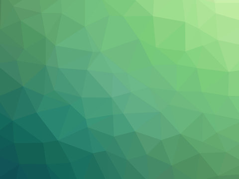 Green teal abstract gradient polygon shaped background