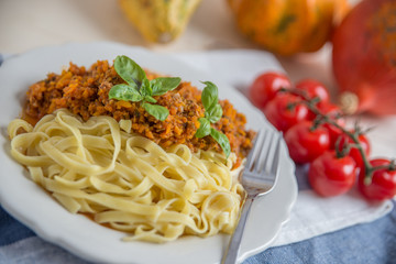 Pasta mit Bolognese Sauce