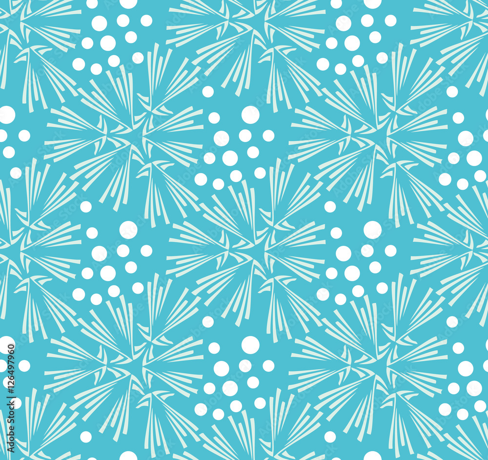 Canvas Prints vector seamless pattern with white snowflakes on blue background.. winter christmas background.