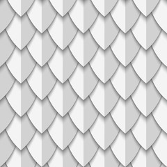 Seamless pattern with white scales. Abstract background.