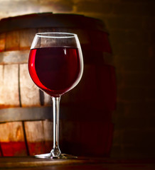 Glass of red wine