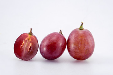 grapes isolated on over white background